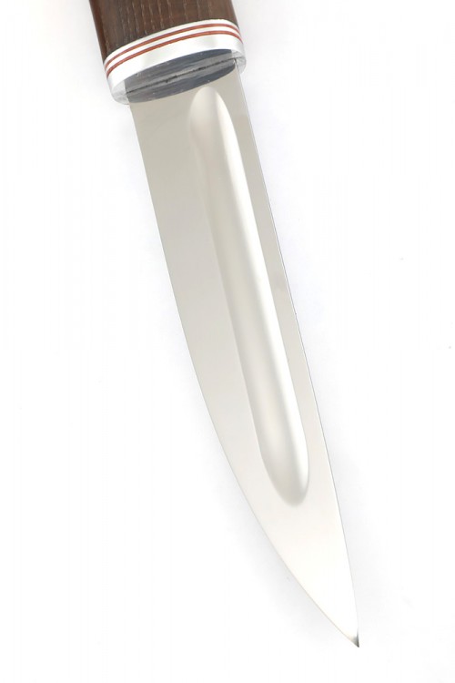 Нож Северный №2 сталь Х12МФ шлифованный дол рукоять ясень термоциклированный 