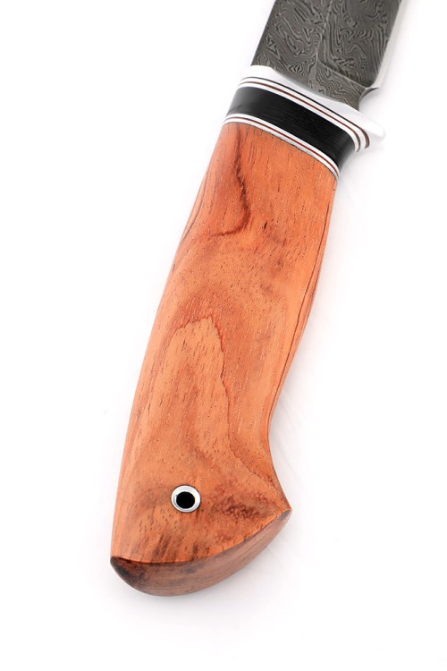Нож Хантер сталь дамаск рукоять вставка черный граб бубинга 