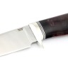 Нож Беркут сталь кованая 95Х18 рукоять мельхиор, карельская береза коричневая 