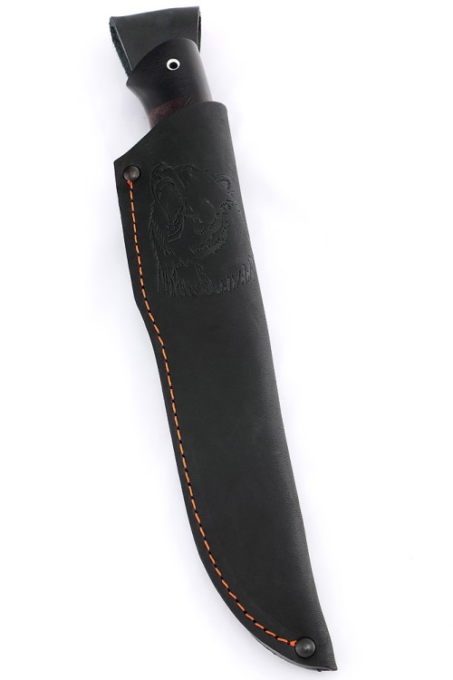 Нож Беркут сталь кованая 95Х18 рукоять мельхиор, карельская береза коричневая 