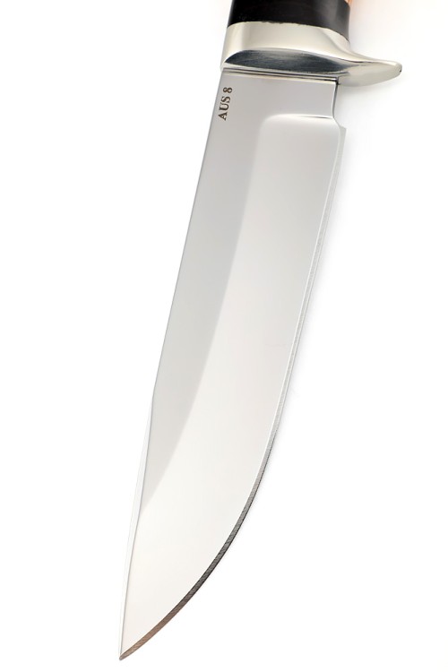 Нож Волк сталь кованая AUS 8 береста 