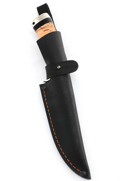 Нож Волк сталь кованая AUS 8 береста 