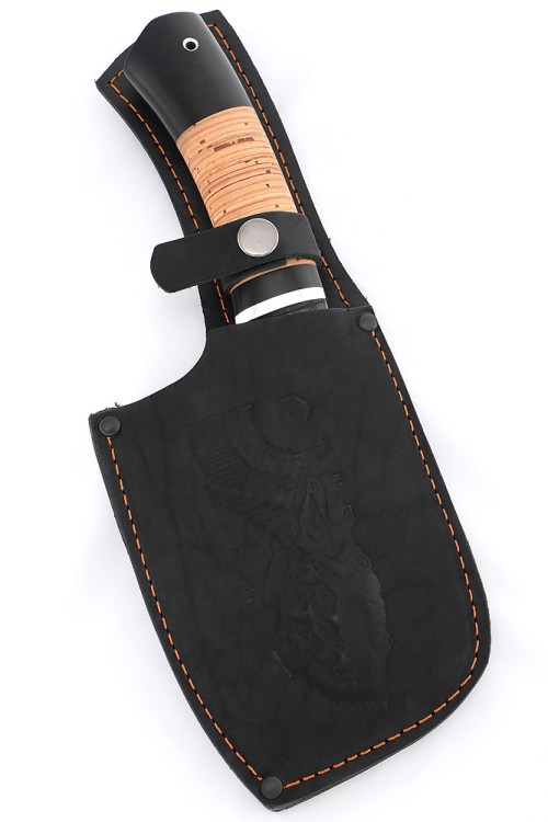 Топорик №5, сталь дамаск, рукоять береста 