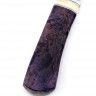 Нож Якут №5 сталь Х12МФ кованый дол рукоять фиолетовая карельская береза вставка кость 