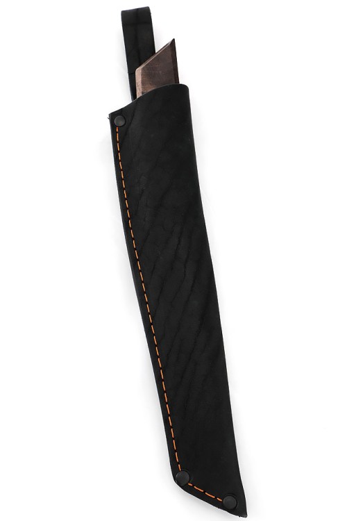 Нож Танто малый 9ХС ламинированная дамаск с никелем, рукоять комбинированная шишка в акриле+кап клена 