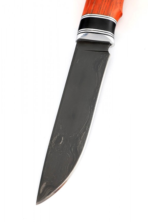 Нож Егерь сталь булат рукоять вставка черный граб падук 