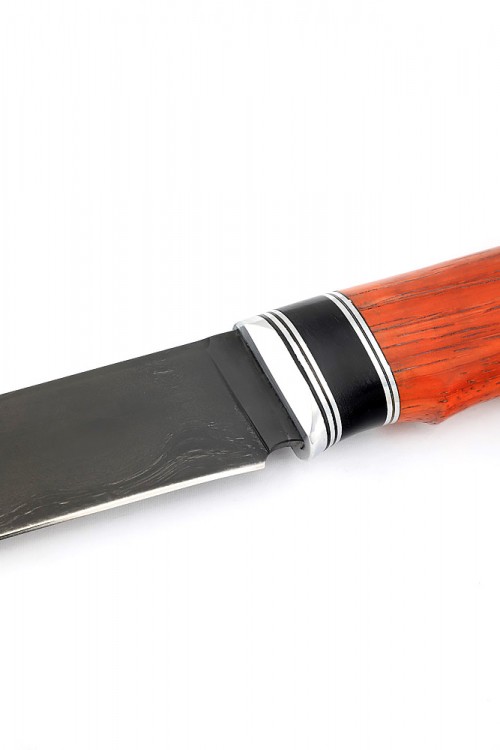 Нож Егерь сталь булат рукоять вставка черный граб падук 