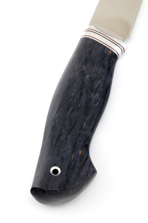 Нож Разделочный сталь N690 рукоять карельская береза фиолетовая 