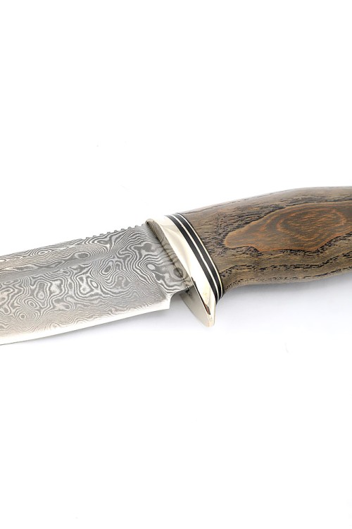 Нож Малыш сталь нержавеющий дамаск рукоять ясень стабилизированный ФОРМОВАНЫЕ НОЖНЫ 