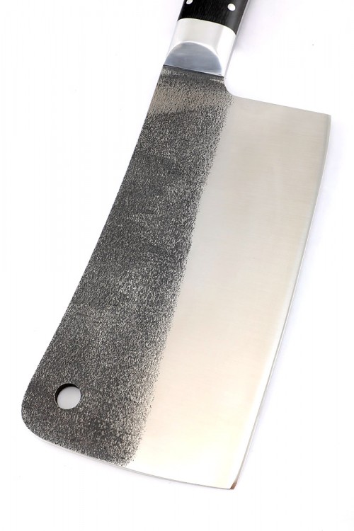 Кухонный Топорик сталь 95x18 рукоять дюраль черный граб цельнометаллический  