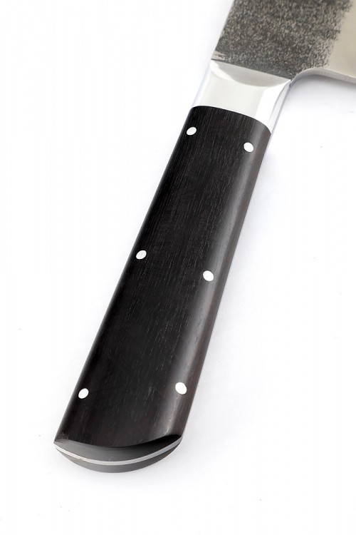 Кухонный Топорик сталь 95x18 рукоять дюраль черный граб цельнометаллический  