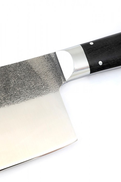 Кухонный Топорик сталь 95x18 рукоять дюраль черный граб цельнометаллический  