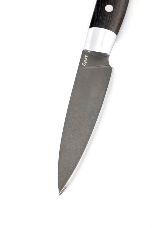 Нож Шеф-повар овощной малый сталь булат рукоять венге цельнометаллический 