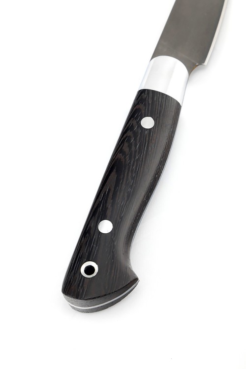 Нож Шеф-повар овощной малый сталь булат рукоять венге цельнометаллический 