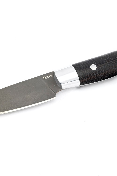 Нож Шеф-повар овощной малый сталь булат рукоять венге цельнометаллический 