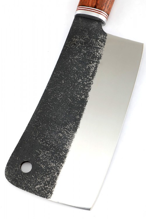 Кухонный Топорик сталь 95x18 рукоять наборная бубинга черный граб  