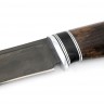 Нож Лось сталь булат рукоять вставка черный граб карельская береза коричневая 