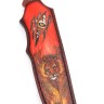 Нож Лесник сталь К340 рукоять мельхиор, карельская береза красная, формованные ножны 