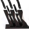 Подставка из черного граба с набором из 5 ножей (N690, G10) 