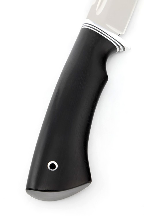 Нож Охотничий сталь N690 рукоять черный граб 