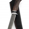 Нож Пума сталь булат рукоять вставка черный граб карельская береза коричневая 
