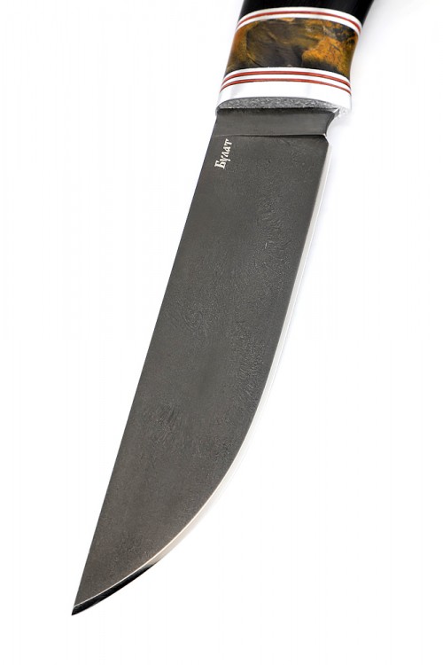 Нож Феникс булат чернай граб вставка стабилизированная карельская береза желтая  Нож Феникс булат чернай граб вставка стабилизированная карельская береза желтая