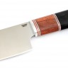 Нож Шеф-повар большой кованая сталь 95х18 рукоять бубинга и черный граб 