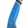 Нож Походный сталь булат рукоять вставка черный граб карельская береза синяя 