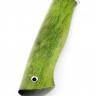 Нож Гарпун сталь кованая х12мф рукоять карельская береза зеленая 