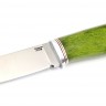 Нож Гарпун сталь кованая х12мф рукоять карельская береза зеленая 