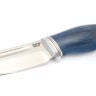 Нож Малыш сталь кованая 95х18 рукоять ясень стабилизированный синий 