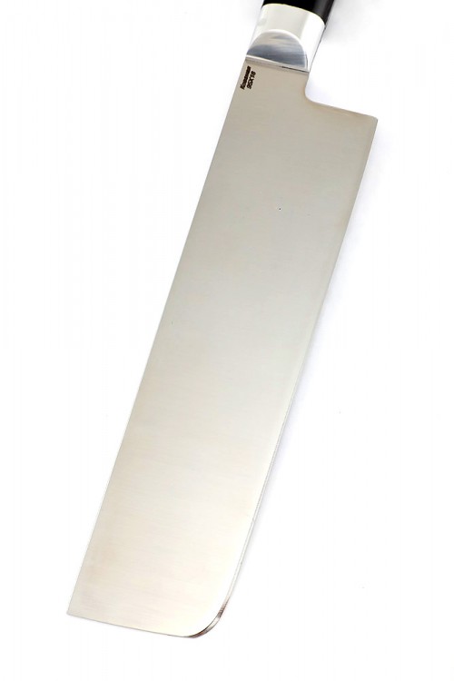 Овощной топорик Накири (95х18 - сатин, рукоять дюраль - чёрный граб) цельнометаллический 