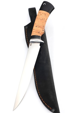 Нож Филейный средний сталь кованая 95Х18 рукоять береста