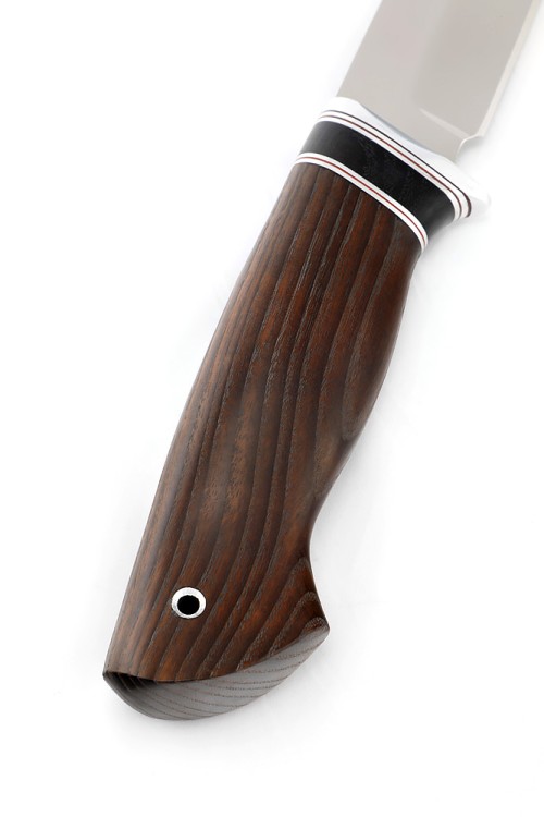 Нож Хантер сталь кованая 95Х18 рукоять вставка черный граб, ясень термоциклированный 