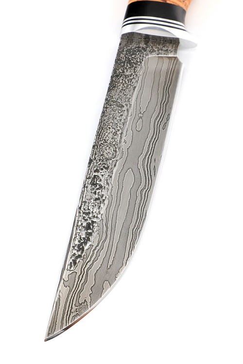 Нож Медведь сталь трос, рукоять береста 