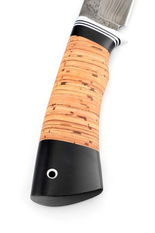 Нож Медведь сталь трос, рукоять береста 