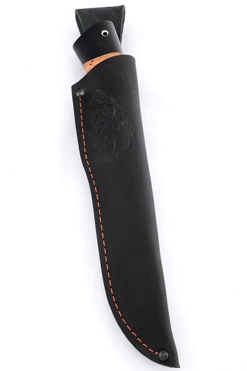 Нож Медведь сталь трос, рукоять береста 