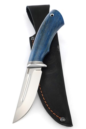 Нож Сурок сталь N690 рукоять карельская береза синяя