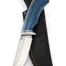 Нож Сурок сталь N690 рукоять карельская береза синяя 