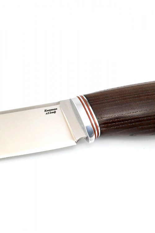 Нож Бекас сталь кованая х12мф рукоять термоциклированая ясень  Нож Бекас сталь кованая х12мф рукоять термоциклированая ясень