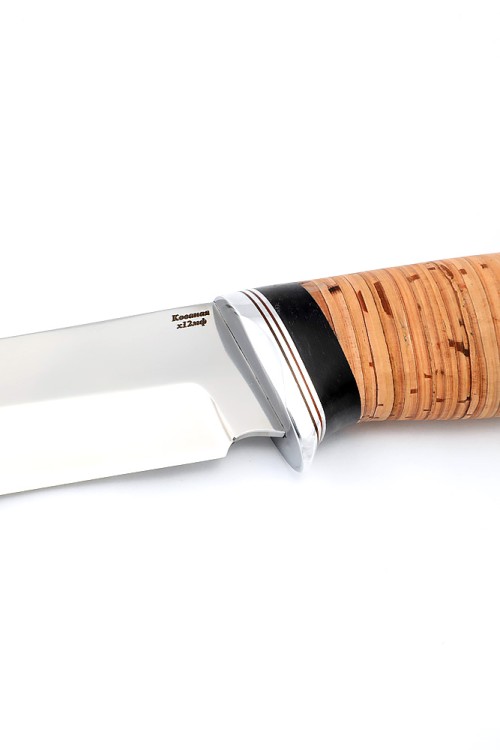 Нож Хантер сталь кованая Х12МФ рукоять береста 