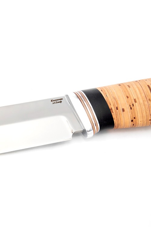 Нож Носорог сталь кованая Х12МФ рукоять береста 