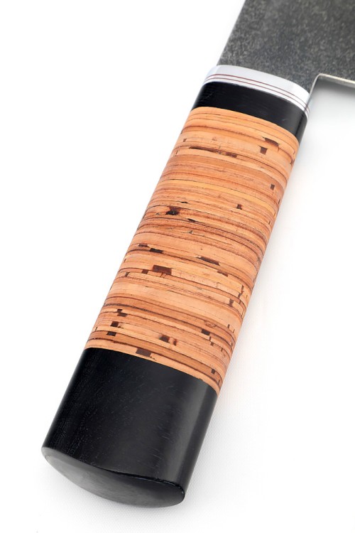 Нож Сербский сталь кованая Х12МФ (следы ковки), рукоять береста 