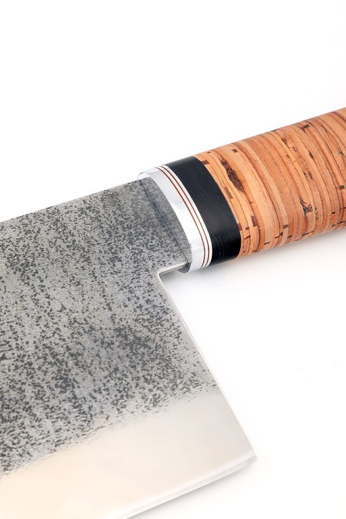 Нож Сербский сталь кованая Х12МФ (следы ковки), рукоять береста 