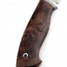 Нож Грибник сталь кованая х12мф рукоять стабилизированая карельская береза коричневая 