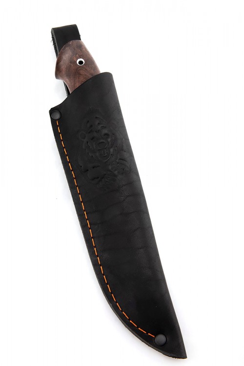 Нож Грибник сталь кованая х12мф рукоять стабилизированая карельская береза коричневая 