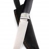 Нож Разделочный сталь К340 рукоять акрил белый черный граб 