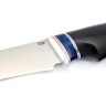 Нож Филейный большой сталь кованая Х12МФ рукоять вставка акрил синий, черный граб 