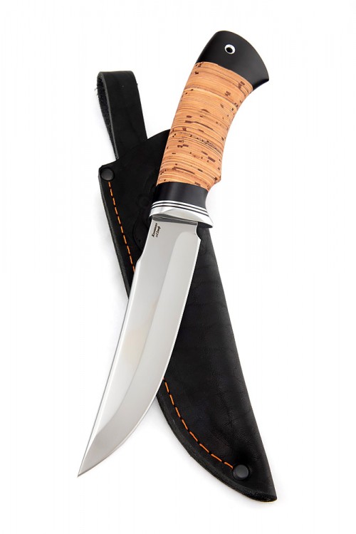 Нож Щучий кованая сталь х12мф рукоять береста 