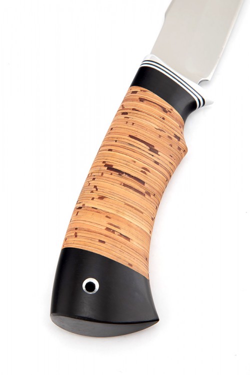 Нож Щучий кованая сталь х12мф рукоять береста 